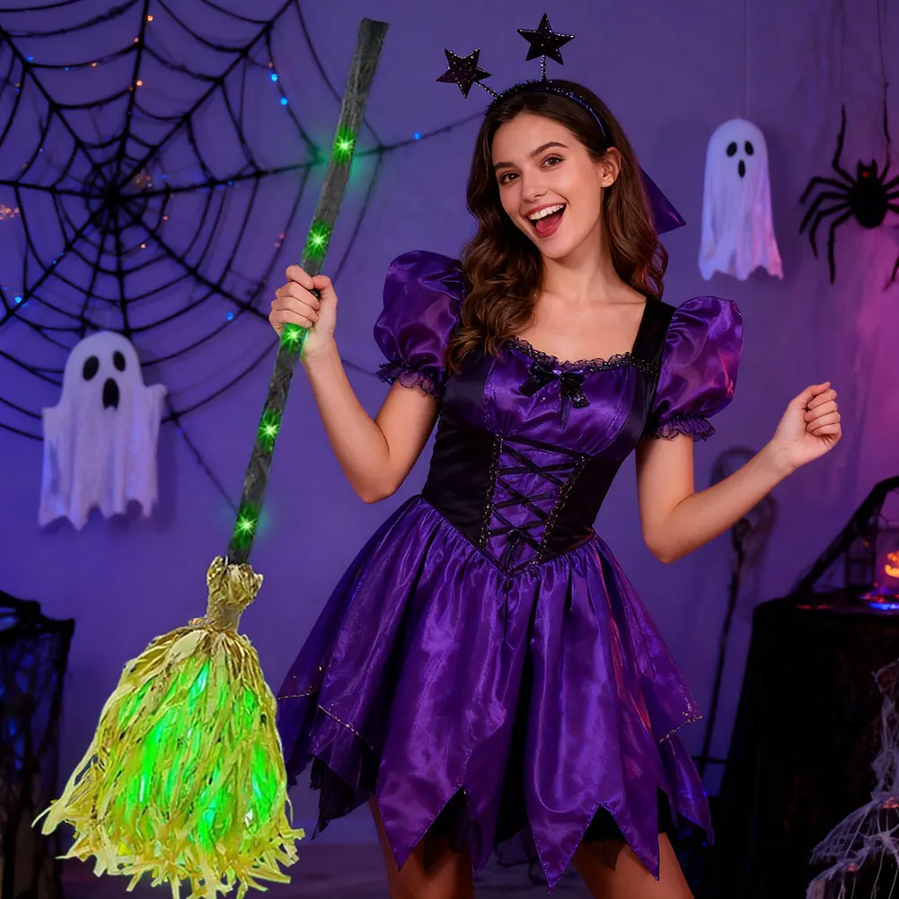 Magic Tricks - 1/2/4PCS Animated Light Up Witch Broomstick