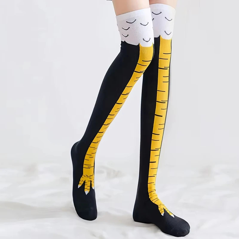 1/2/4Pairs Women Knee High Soc - огляд і ціна Funny Chicken Leg Socks