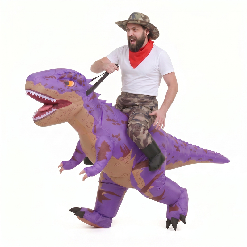 Funny Camo purple T-Rex Inflat - огляд і ціна Inflatable Dinosaur Costume Adult