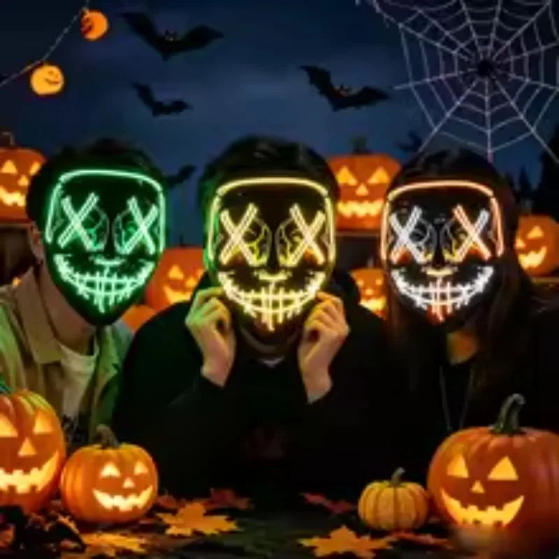 2026 Wireless Neon LED Purge M - огляд і ціна Led Purge Mask Halloween