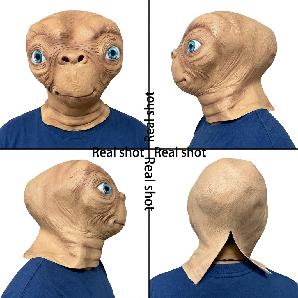 ET Alien Latex Mask Halloween  - огляд і ціна Latex Alien Mask Realistic