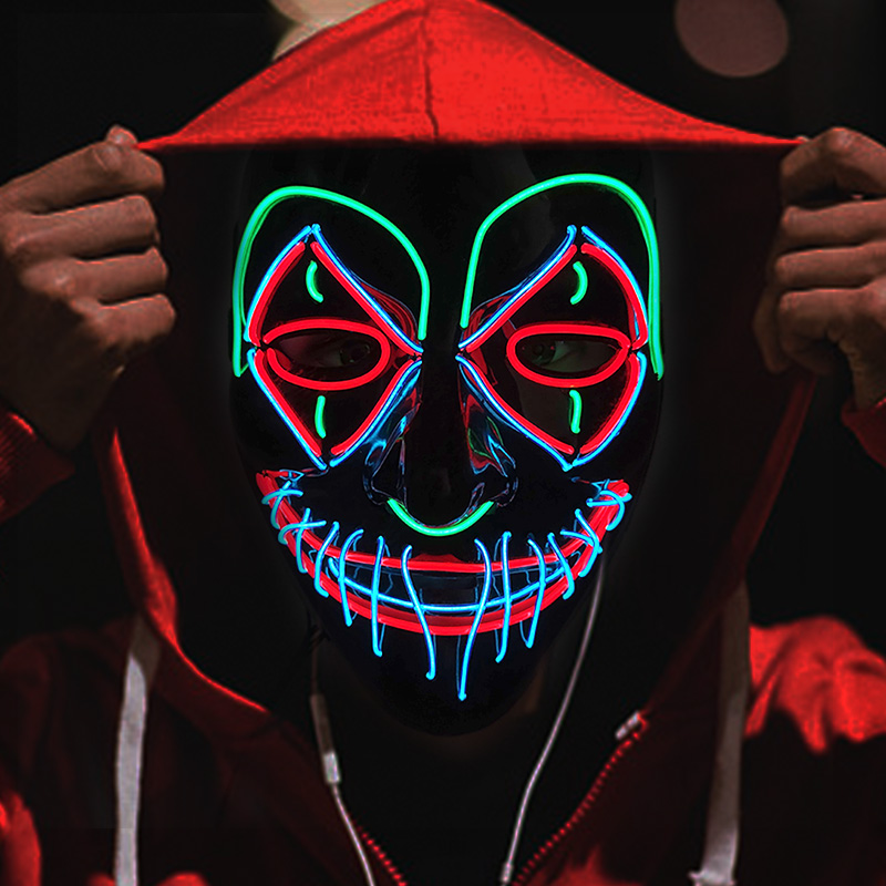 LED Killer Mask Halloween Danc - огляд і ціна Led Purge Mask Halloween