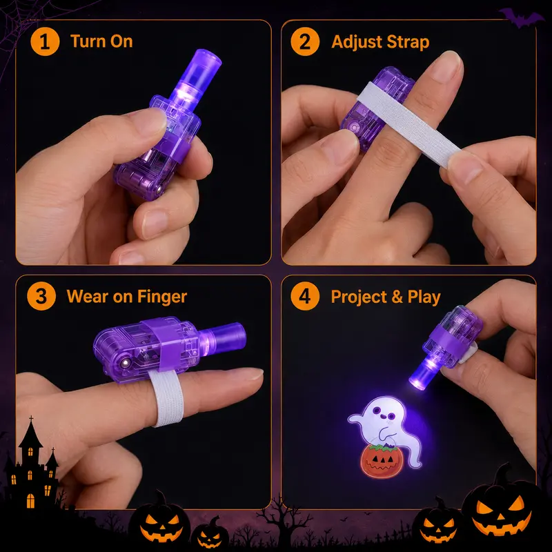 36pcs Halloween Finger Project - огляд і ціна Glow In The Dark Party Glasses