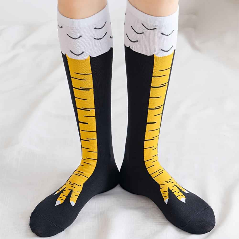1 Pairs Women Knee High Socks  - огляд і ціна Funny Chicken Leg Socks