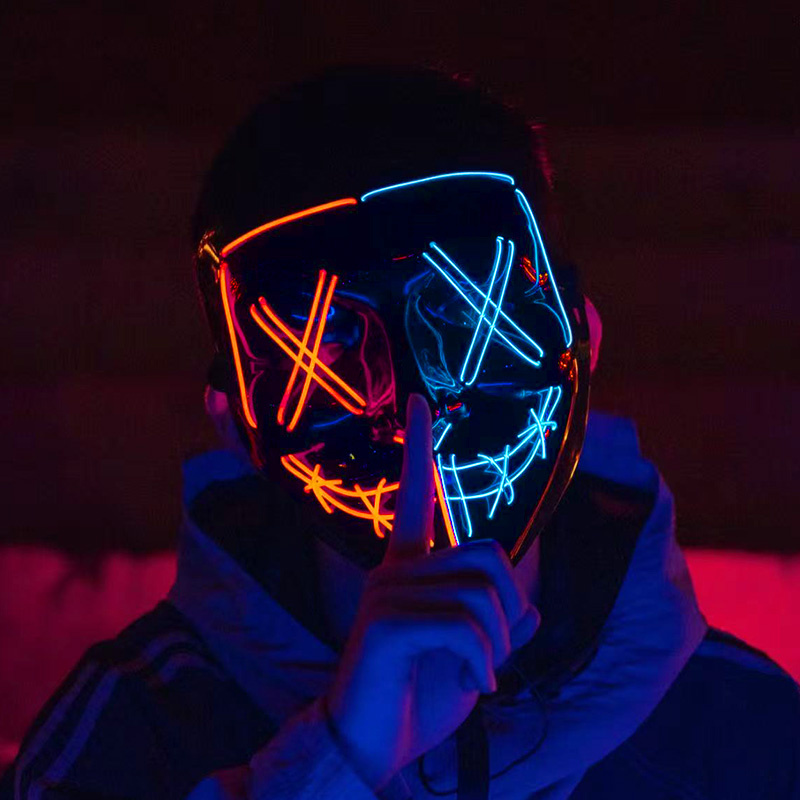 Wireless Neon Luminous Purge M - огляд і ціна Led Purge Mask Halloween