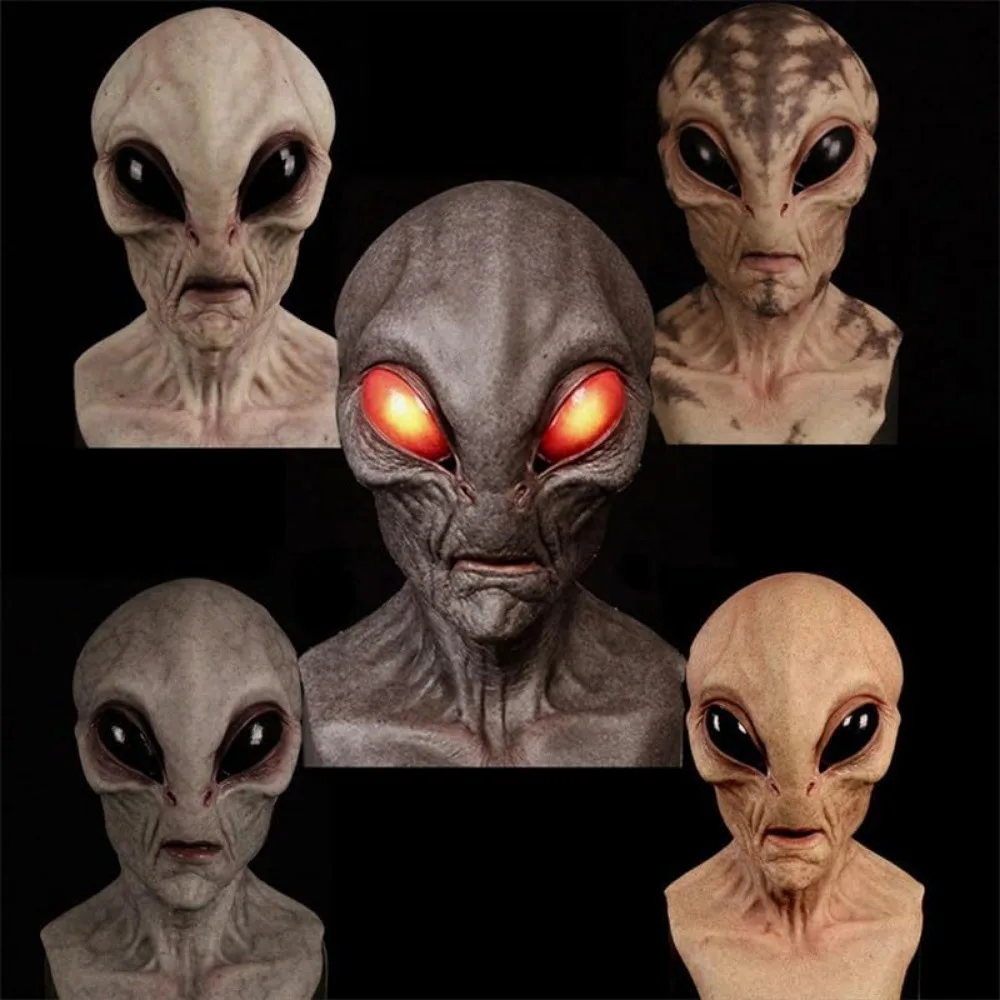 Halloween Costume Alien Dinosa - огляд і ціна Latex Alien Mask Realistic