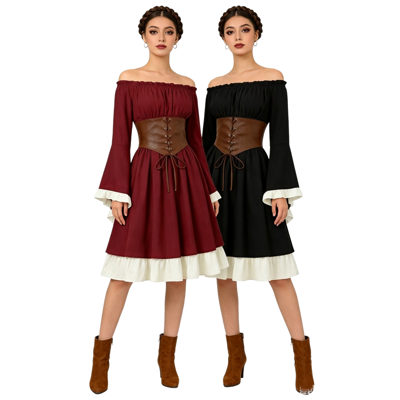 Medieval Renaissance Midi Dres - огляд і ціна Medieval Renaissance Dress Women