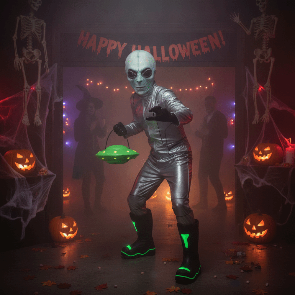 Latex Material Alien Mask Gree - огляд і ціна Latex Alien Mask Realistic