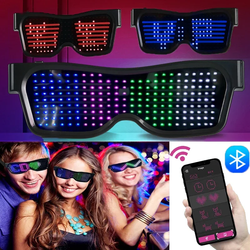 Multilingual LED Glasses Bluet - огляд і ціна Glow In The Dark Party Glasses